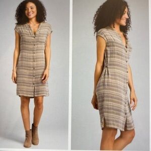 PrAna Buenos Dias Shirt dress Womens S Activewear Eco friendly Button Up Beach